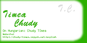timea chudy business card